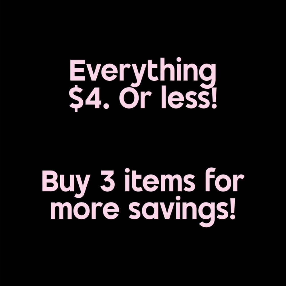 Clearance Sale!! Ready to clean out inventory to prepare for new items!